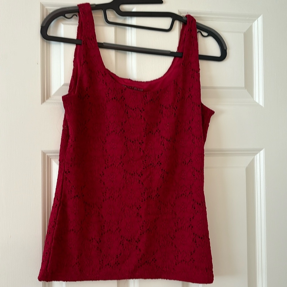 White House Black Market Dark red lace camisole. Great layering piece.